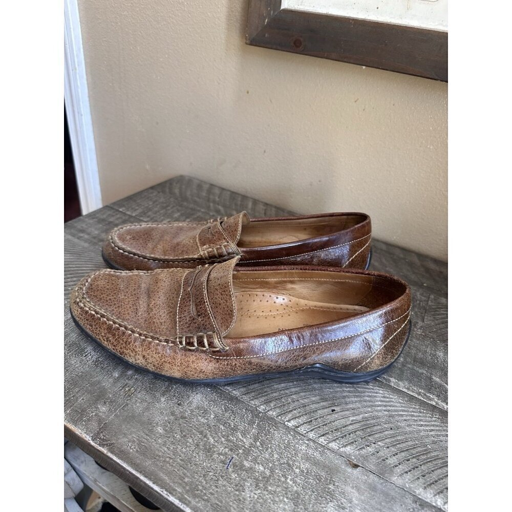 Martin Dingman Bill Brown Water Buffalo Leather Penny Loafer, Men Size 11 M